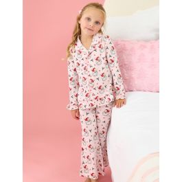 Pink Dear Santa Ruffle Flare Pajama Set
