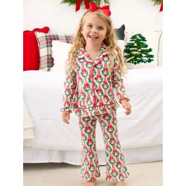 Deck The Halls Ruffle Flare Pajama Set