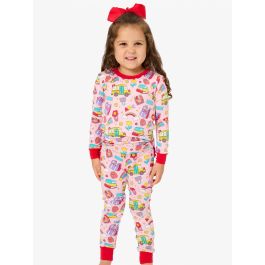 Classroom Cutie Ruffle Long Sleeve Pajama Set, Bamboo Viscose