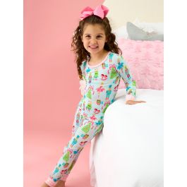 Nutcracker Wishes Girls Ruffle Long Sleeve Pajama Set, Bamboo Viscose