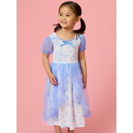 Periwinkle Blue Butterfly Garden Toile Princess Dress-Up Sweetheart Nightgown