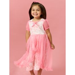 Bubblegum Pink Butterfly Garden Toile Princess Dress-Up Sweetheart Nightgown