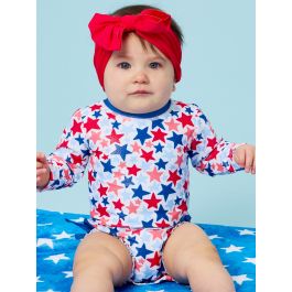 Shimmer Star-Spangled Long Sleeve One Piece Rash Guard