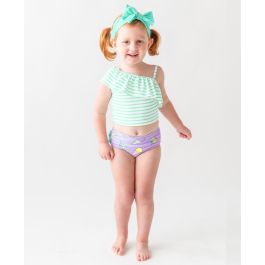 Snow Cones One Shoulder Ruffle Tankini