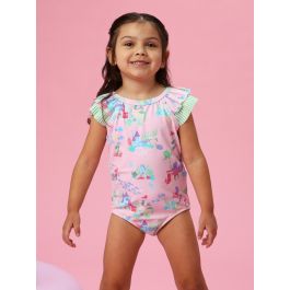 Atlantis Mermaids Bow V-Back One Piece Swimsuit