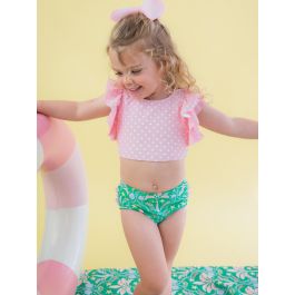 Coconut Cabana Butterfly Tankini 2-Piece Swimsuit, with Signature Rear Ruffles