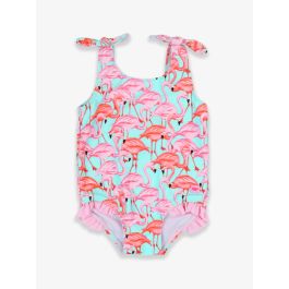 Fab Flamingo Tie Shoulder One Piece