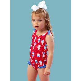 Stars & Scoops Tie Shoulder One Piece Swimsuit