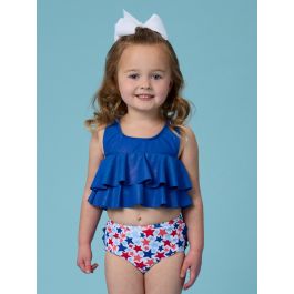 Shimmer Star-Spangled Flounce Bikini Swimsuit
