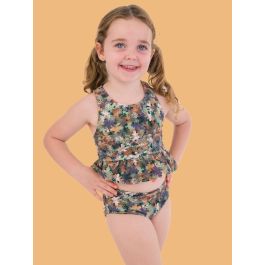 Classic Camo Reversible Peplum Tankini 2-Piece Swimsuit
