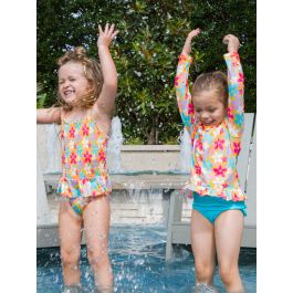Endless Summer Floral Peplum Smocked Bodice One Piece