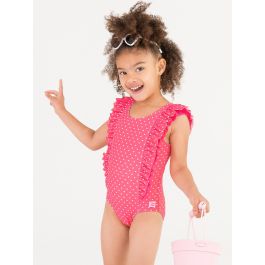 Hot Pink Heart Waterfall One Piece