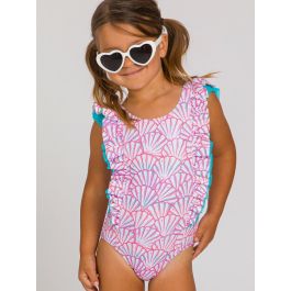 Pink Magical Mermaids Waterfall One Piece Swimsuit