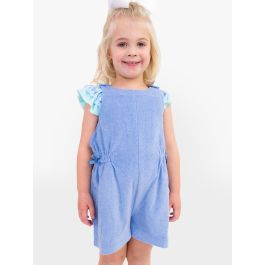Periwinkle Blue Terry Cover-Up Romper