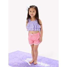 Bubblegum Pink Micro Dot Girls Board Shorts