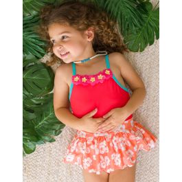 Island Princess Flower Skirted One Piece