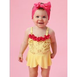 Golden Princess Dress-Up One Piece Swimsuit