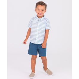 Indigo Stretch Chino Shorts