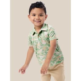 Sage Trail Camo Knit Short Sleeve Performance Polo