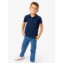 Medium Wash Stretch Denim Straight Jeans