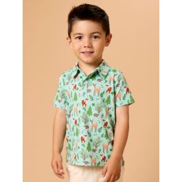 Woodland Friends Knit Short Sleeve Performance Polo