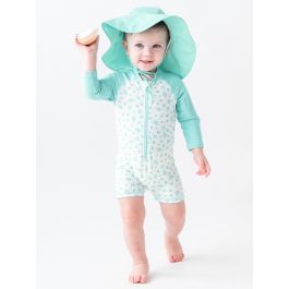 Whimsical Charm Boys' Logo Long Sleeve One Piece Rash Guard