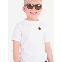 White Short Sleeve Rash Guard