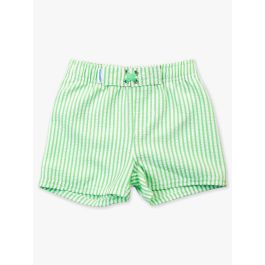 Spring Green Seersucker Swim Trunks