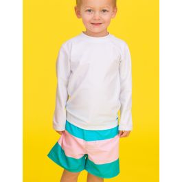 Neon Pool Party Color Block Swim Trunks