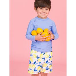 Lemon Capri Swim Trunks