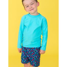 Navy Dino Roar Swim Trunks