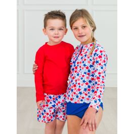 Vintage Red Long Sleeve Rash Guard
