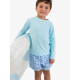 Periwinkle Blue Coastal Cane Performance Hybrid Dolphin Hem Swim Trunks