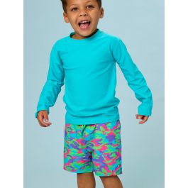 Neon Camo Performance Hybrid Swim Trunks