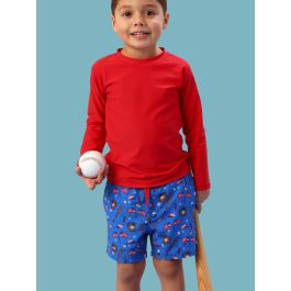 Blue Stars & Strikes Performance Hybrid Swim Trunks