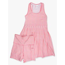 Bubblegum Pink Gingham Women's Active Dress & Bike Short Set