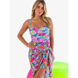 Neon Ocean Coral Women's Convertible Sarong