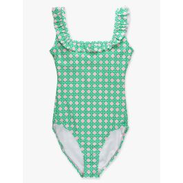 Pink Coastal Cane Women's Ruffle One Piece Swimsuit