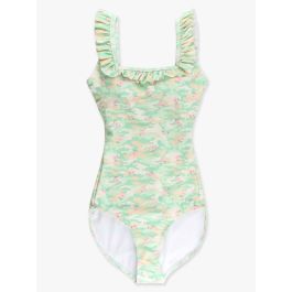Sage Blossom Camo Women's Ruffle One Piece Swimsuit