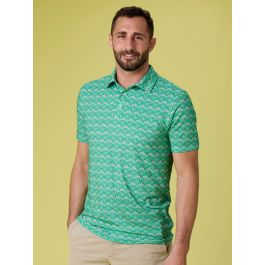 Tiny Coconut Cabana Men's Knit Short Sleeve Performance Polo