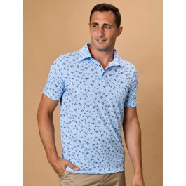 Mallard Skies Men's Knit Short Sleeve Performance Polo