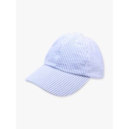 Classic Blue Seersucker Kids Baseball Hat