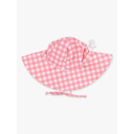 Bubblegum Pink Gingham Printed Sun Protective Hat