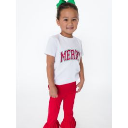 Red Merry Short Sleeve Graphic Tee