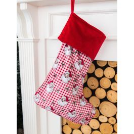 Red Dear Santa Printed Holiday Stocking
