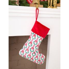 Deck The Halls Printed Holiday Stocking