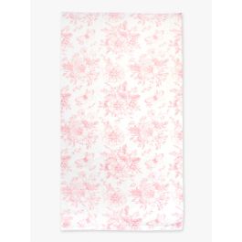 Bubblegum Pink Butterfly Garden Toile Printed Beach Towel - 30&quot; x 60&quot;