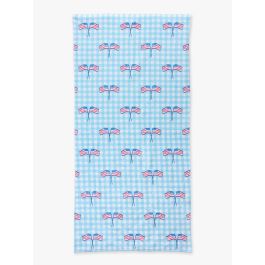 Blue Patriotic Gingham Printed Beach Towel