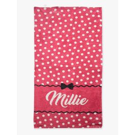 Hot Pink Polka Dot Personalized Beach Towel