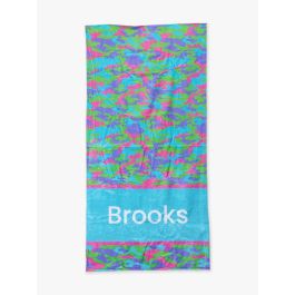 Neon Camo Personalized Beach Towel